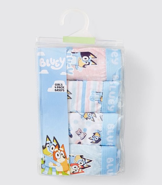 Bluey Girls 4 Pack Briefs - Multi