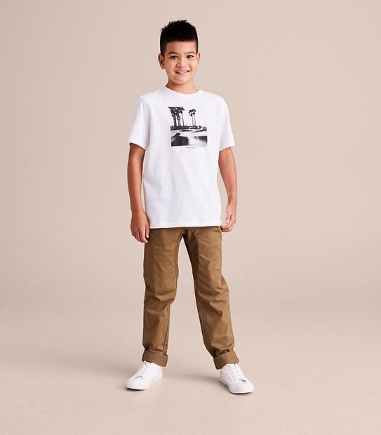 Pull On Cuffed Chino Pants