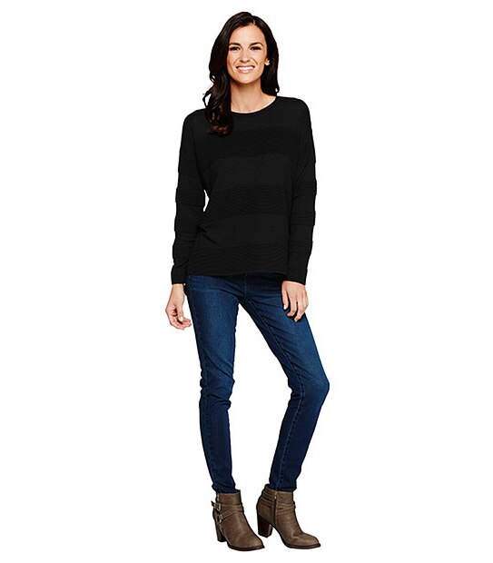 Ottoman Rib Jumper - Black