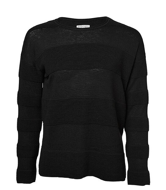 Ottoman Rib Jumper - Black