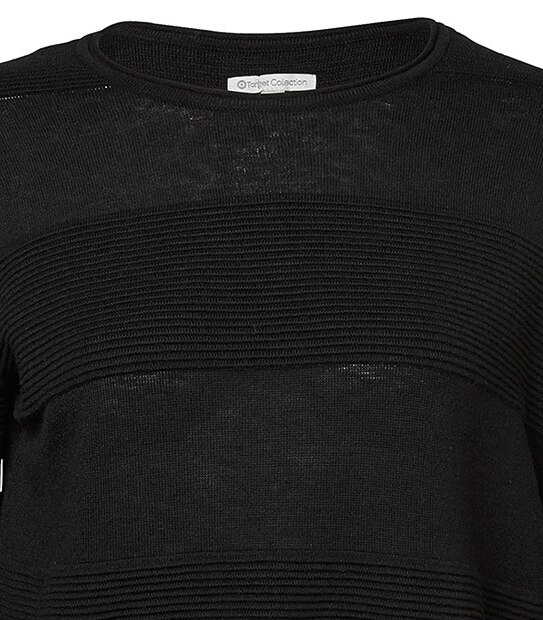 Ottoman Rib Jumper - Black