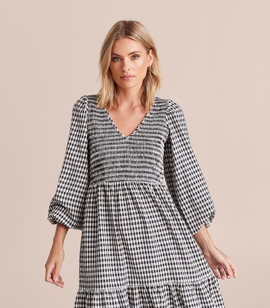 Preview Shirred Midi Dress