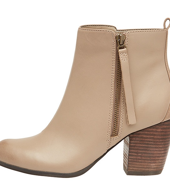 Varsity Leather Ankle Boots