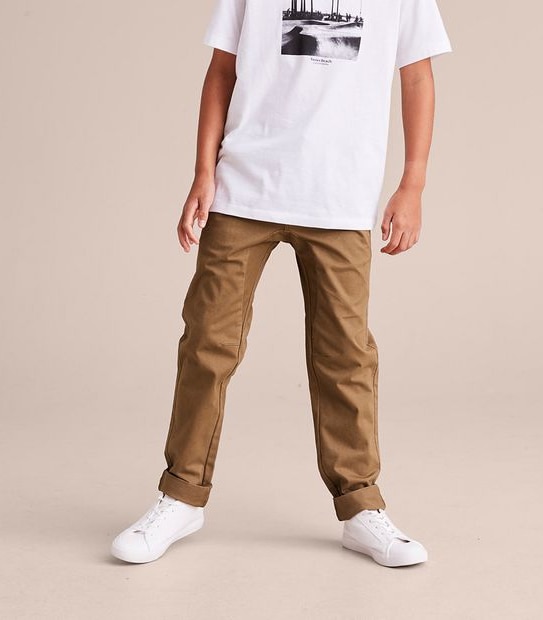 Pull On Cuffed Chino Pants