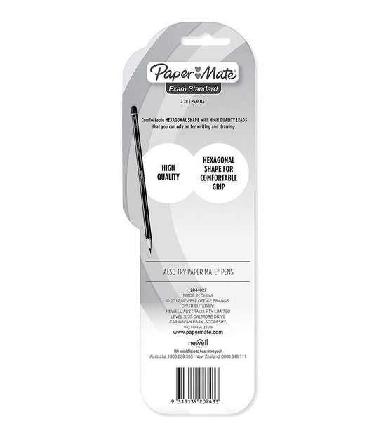 Paper Mate 3 Pack 2B Woodcase Pencils
