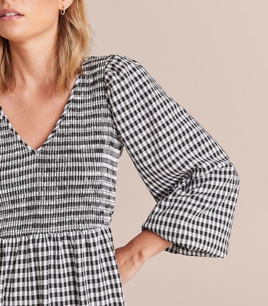 Preview Shirred Midi Dress