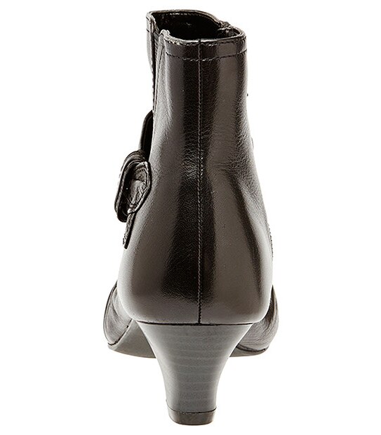 Velda Ruched Leather Ankle Boots