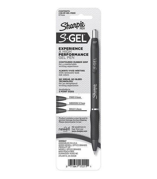 Sharpie 2 Pack Gel Retractable Pens