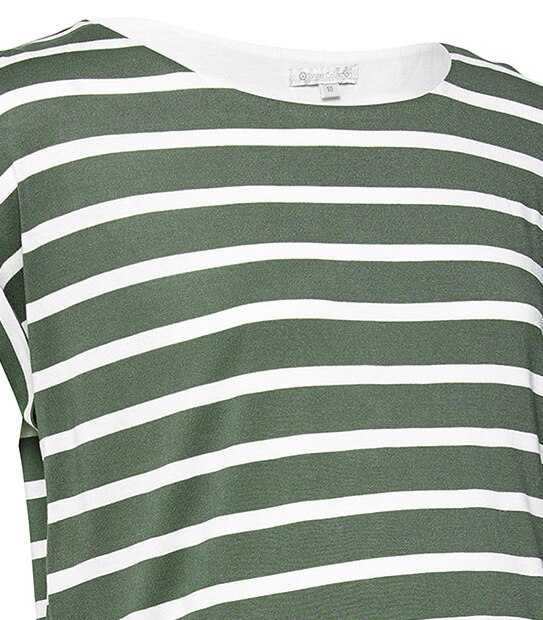 Maternity Layered Nursing Top - Thyme / White