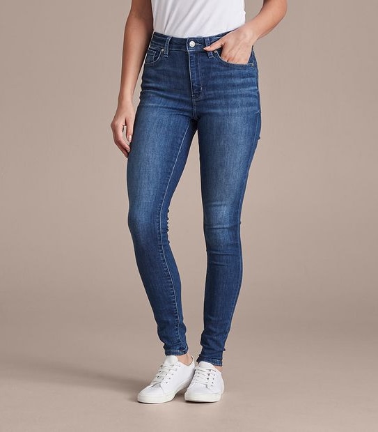 Skinny High Rise Full Length Jeans 