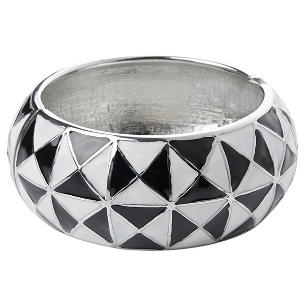Geo Print Bangle - Black/White Geo Print Bangle - Black/White