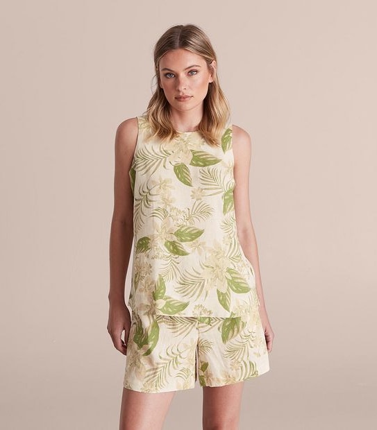 Preview Linen Blend Shell Top