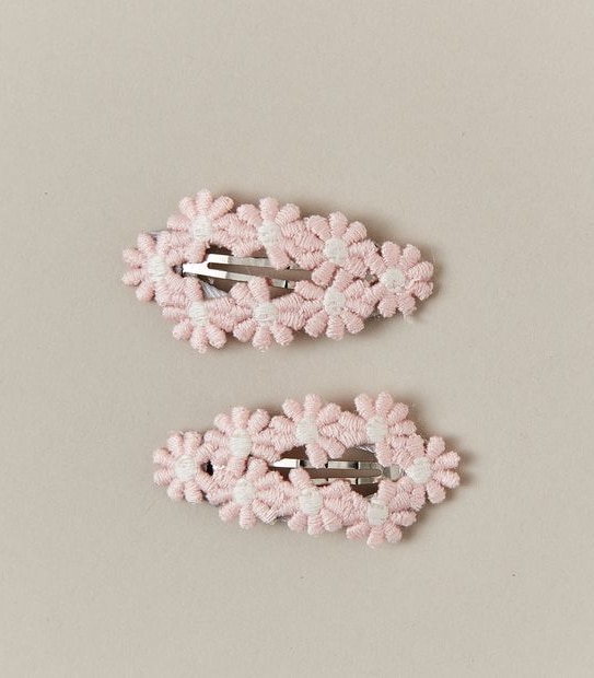 2 Pack Flower Hair Clips