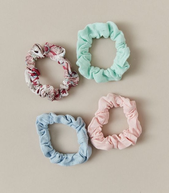 4 Pack Kids Scrunchie Set