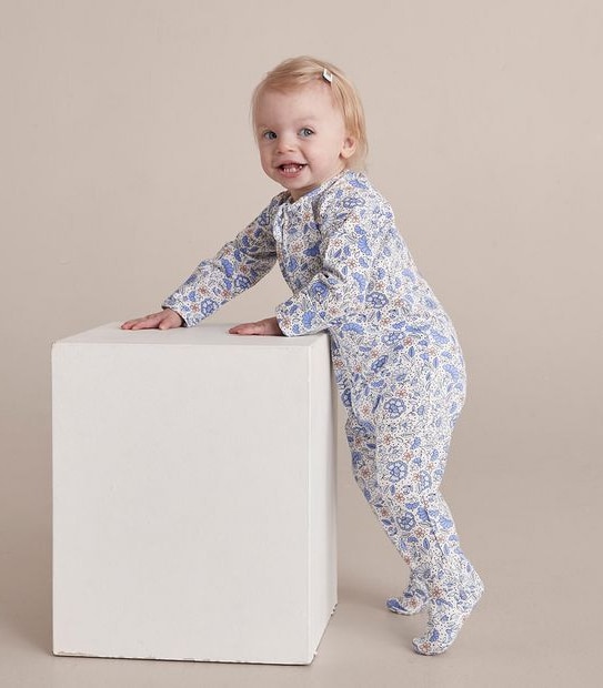 Baby Organic Cotton Print Coverall