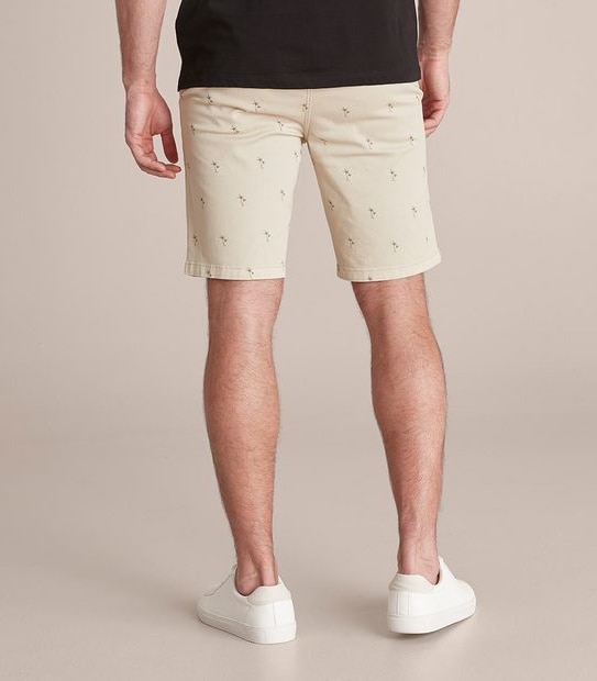 Garment Dyed Print Regular Chino Shorts