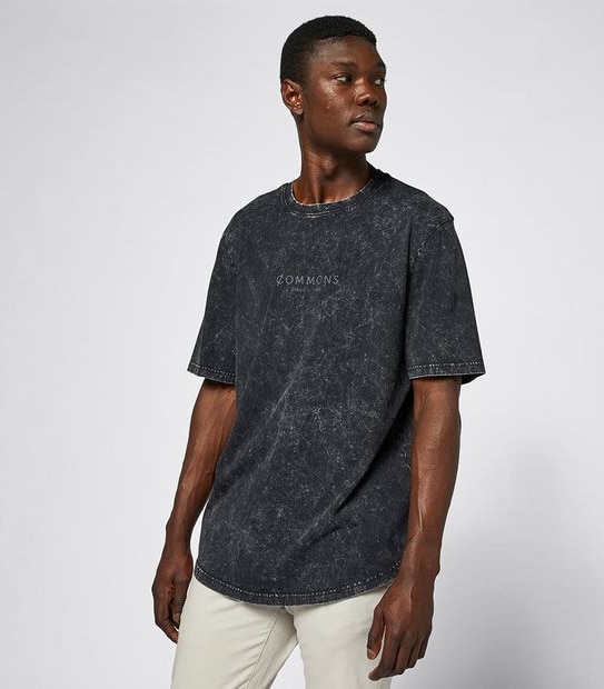 Commons Black Onyx T-Shirt - Acid Wash