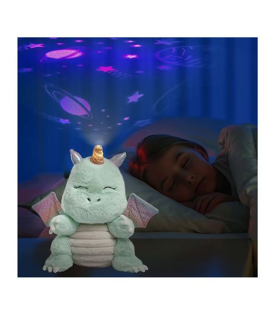 FAO Schwarz Toy Plush Led Projector Dragon 12"
