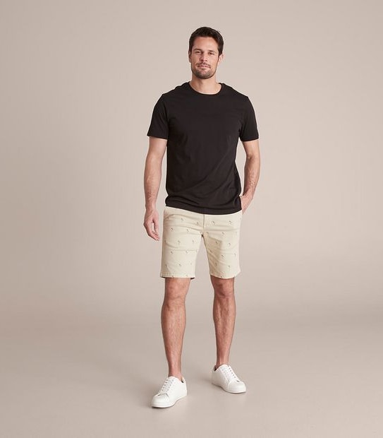 Garment Dyed Print Regular Chino Shorts