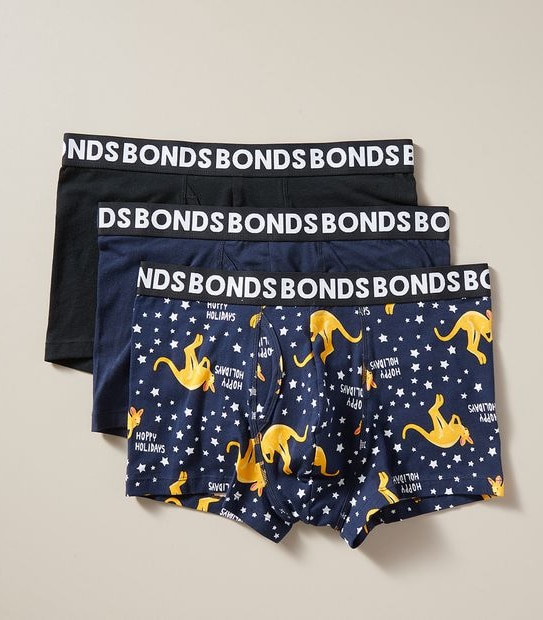 Bonds 3 Pack Everyday Trunks