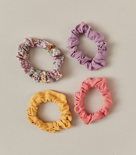4 Pack Kids Scrunchie Set