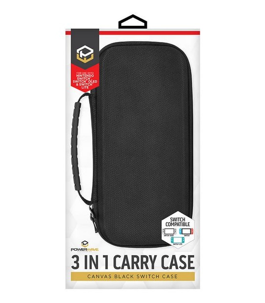 Powerwave - Nintendo Switch - 3 in 1 Carry Case - Canvas Black
