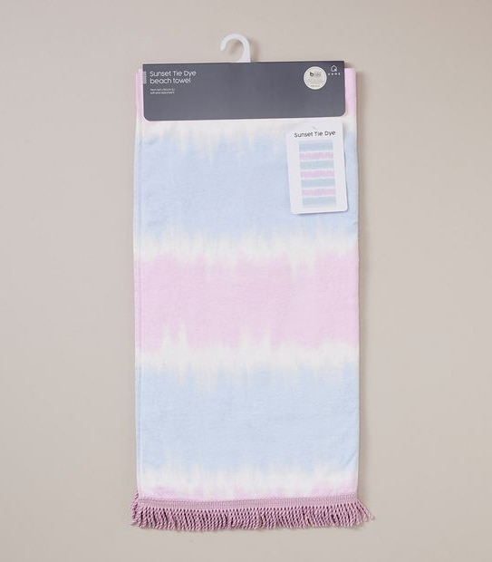 Sunset Tie-Dye Printed Beach Towel