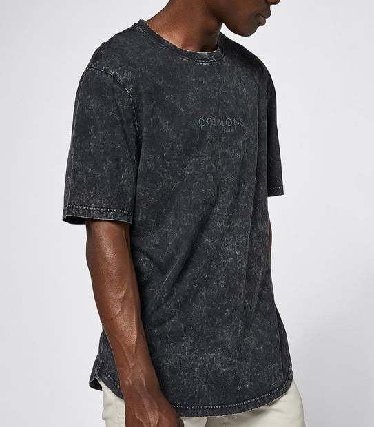 Commons Black Onyx T-Shirt - Acid Wash