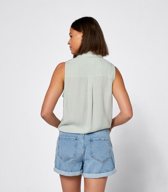 Lily Loves Sleeveless Tie Front Shirt