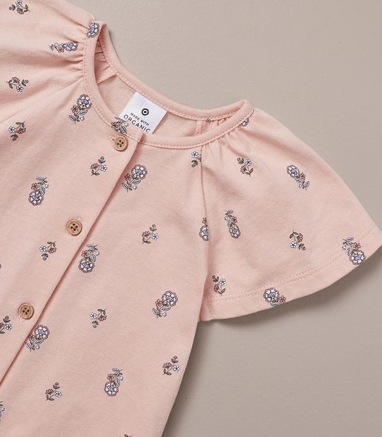 Baby Organic Cotton Jersey Floral Romper 4 of 5