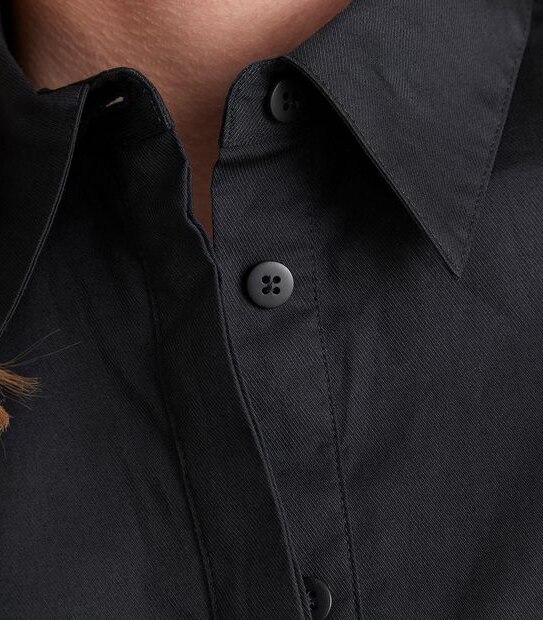 Preview Button Through Oversized Shirt