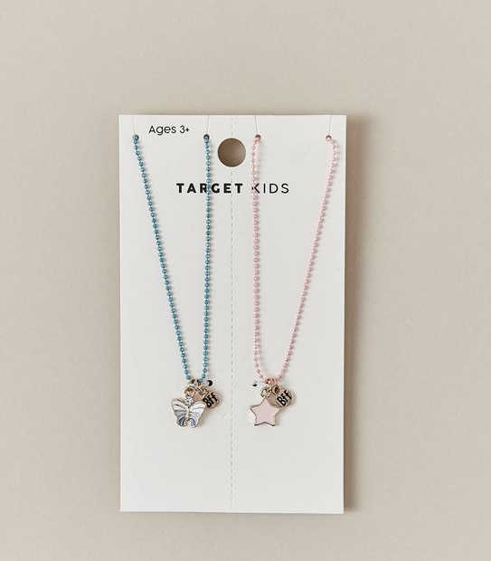 2 Pack BFF Butterfly & Star Necklace