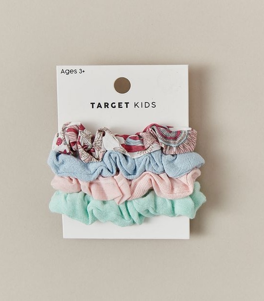 4 Pack Kids Scrunchie Set