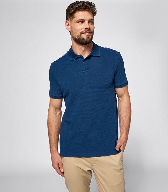 Textured Stripe Polo Shirt