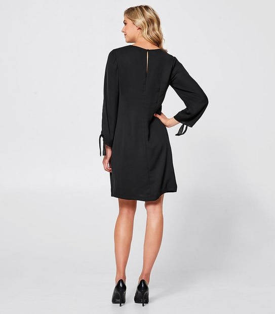 Tie-Sleeve Shift Dress