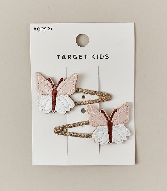 2 Pack Butterfly Hair Clips