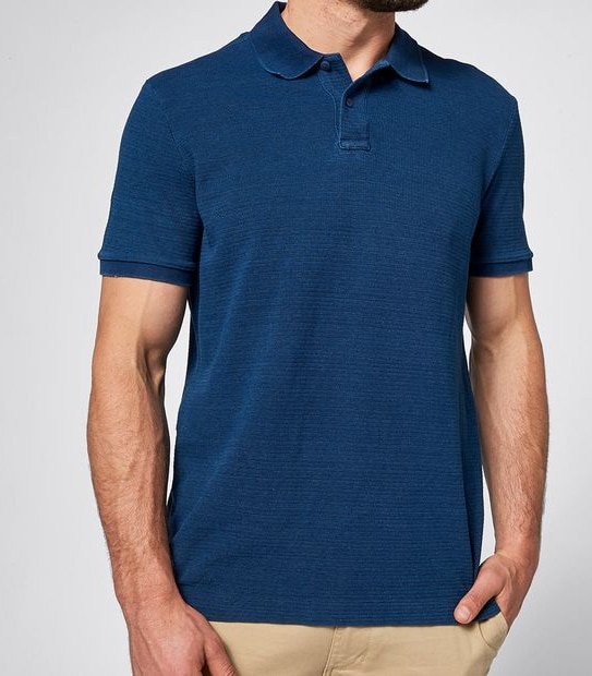 Textured Stripe Polo Shirt