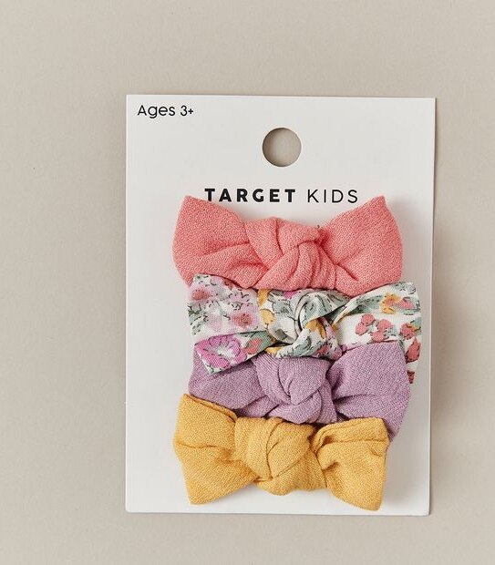 4 Pack Kids Mini Bow Hair Clips