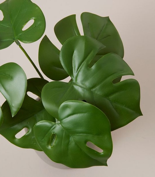 Faux Monstera Deliciosa Plant in Concrete Pot