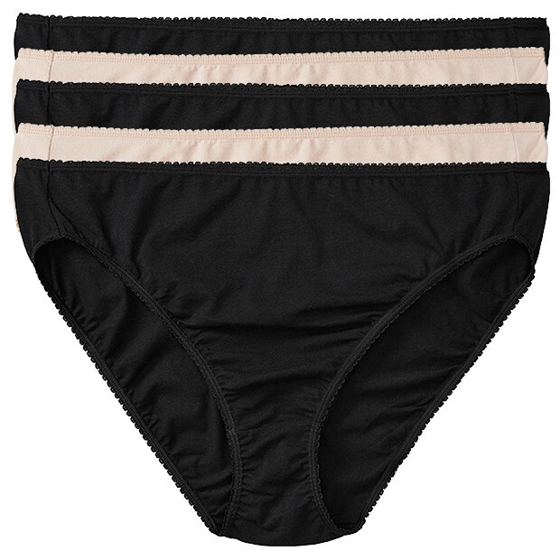 5 Pack Moda High Cut Briefs