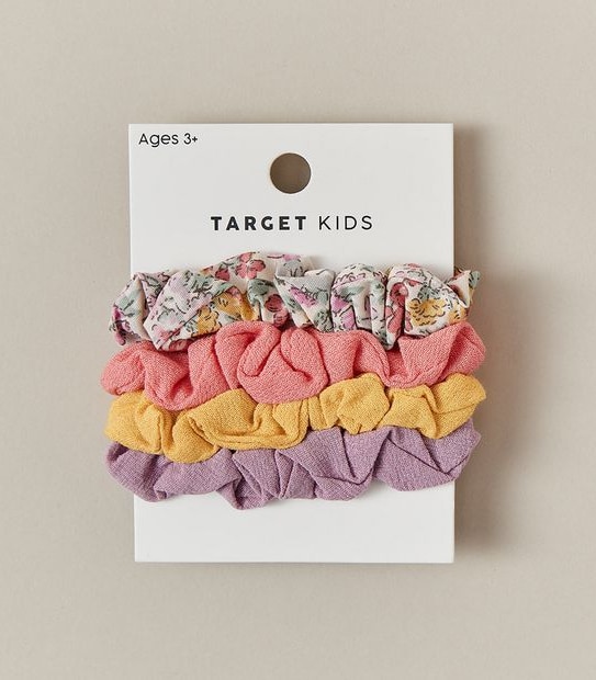 4 Pack Kids Scrunchie Set