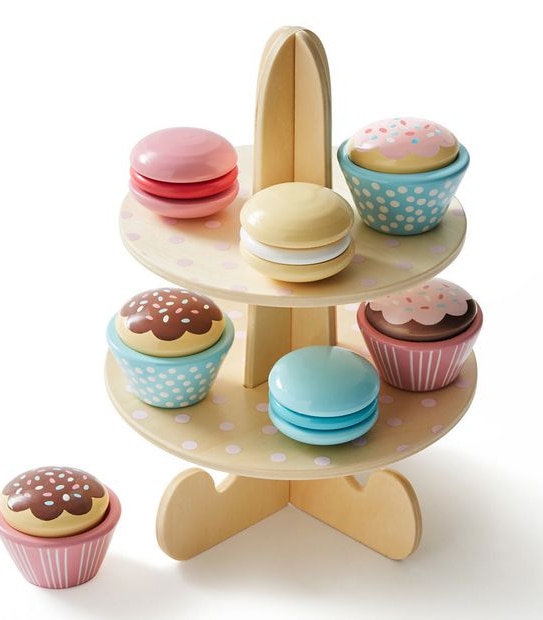 Wooden Cupcake Playset