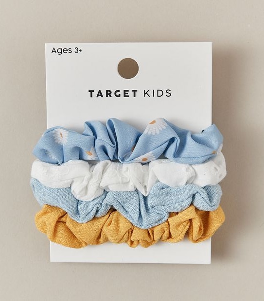 4 Pack Kids Scrunchie Set