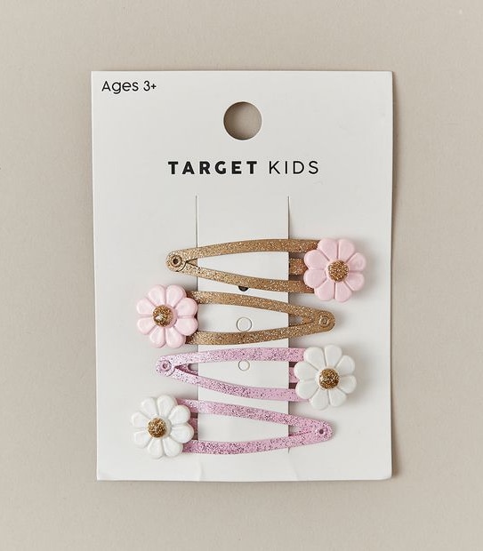 4 Pack Flower Hair Clips