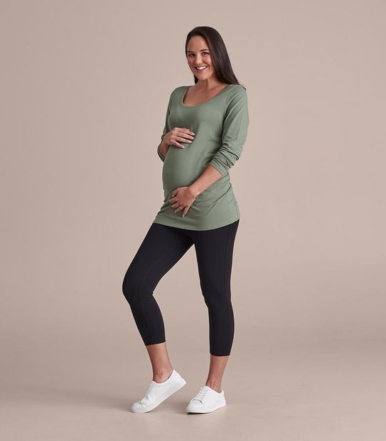 Maternity Organic Cotton Long Sleeve T-Shirt