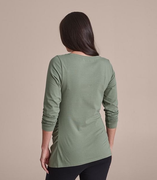 Maternity Organic Cotton Long Sleeve T-Shirt