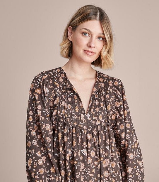 Balloon Sleeve Maxi Dress