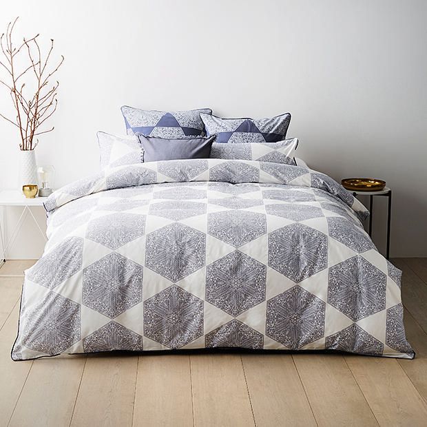 Coastal Hexagon Quilt Cover Set Target Australia