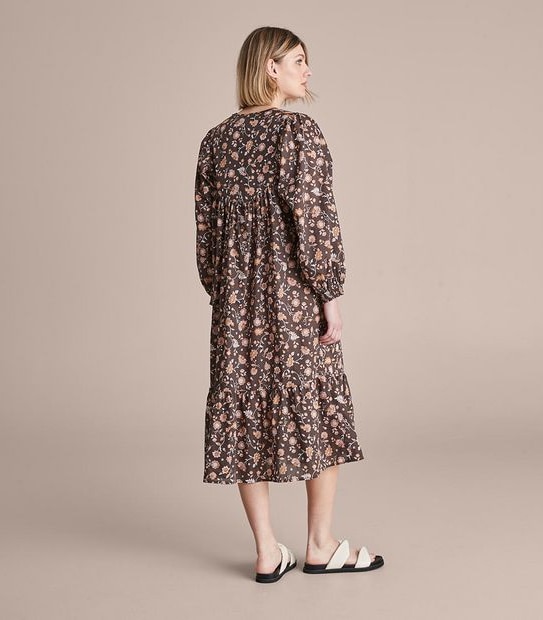 Balloon Sleeve Maxi Dress