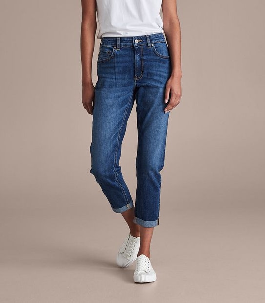 Tash Mid Rise Ankle Length Girlfriend Jeans